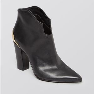 Sigerson Morrison Vesta Booties w/ gold hardware